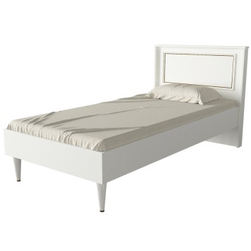 Cama individual Ravenna dorado blanco - 804TRH4004