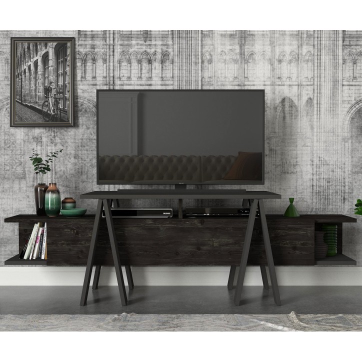 Mueble TV Aspero antracita negro