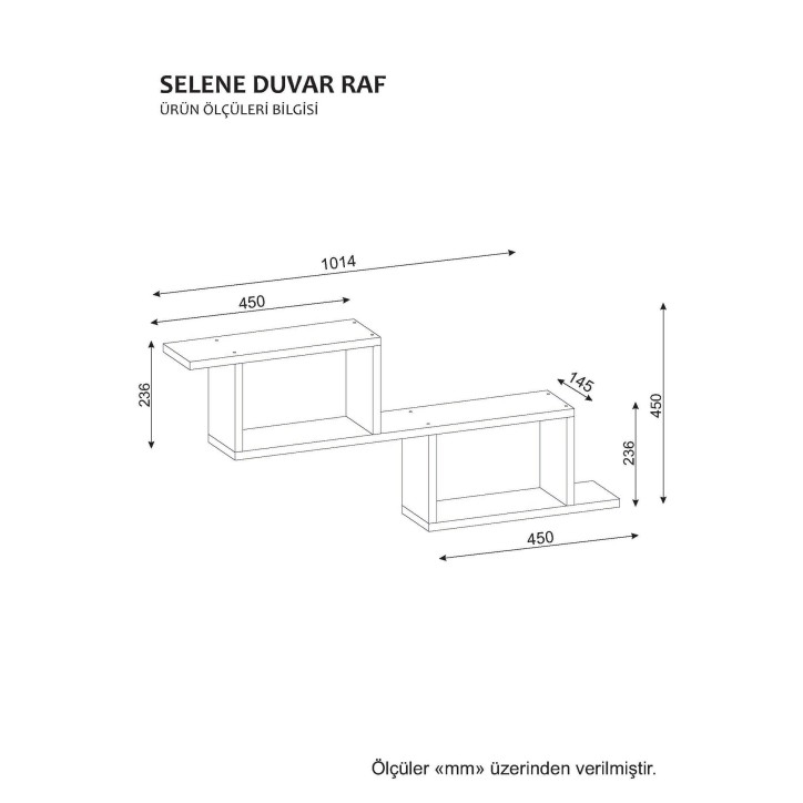 Estante de pared Selene blanco