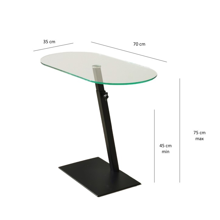 Mesa de centro Ovale Lungo negro