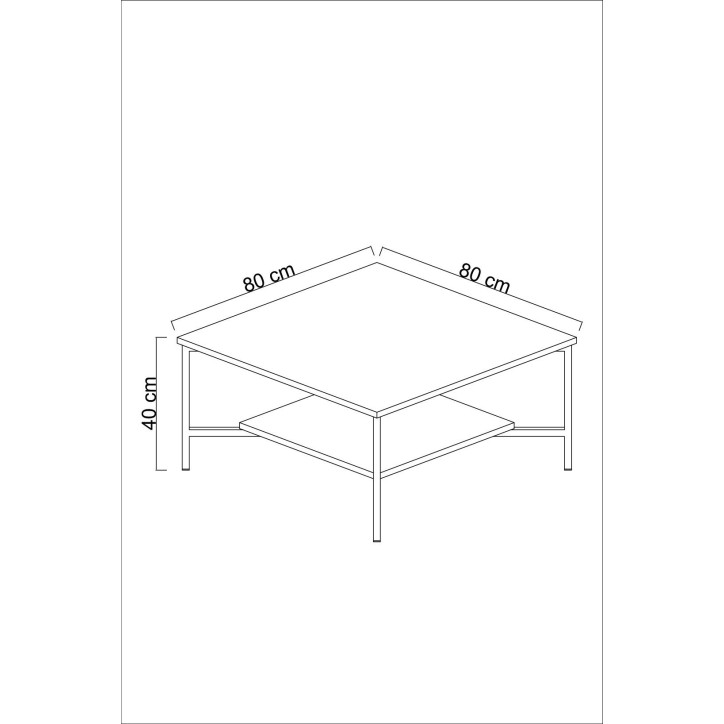 Conjunto de muebles de salón Line Set negro nogal