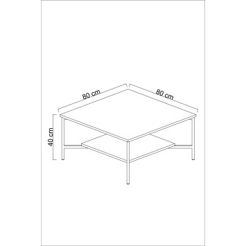 Conjunto de muebles de salón Line Set negro nogal - 618BLY1155