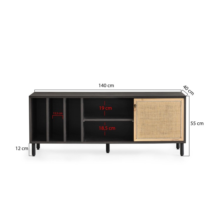 Mueble TV Morella marron oscuro