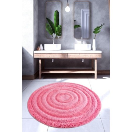 Alfombra de baño Round  rosa dulce