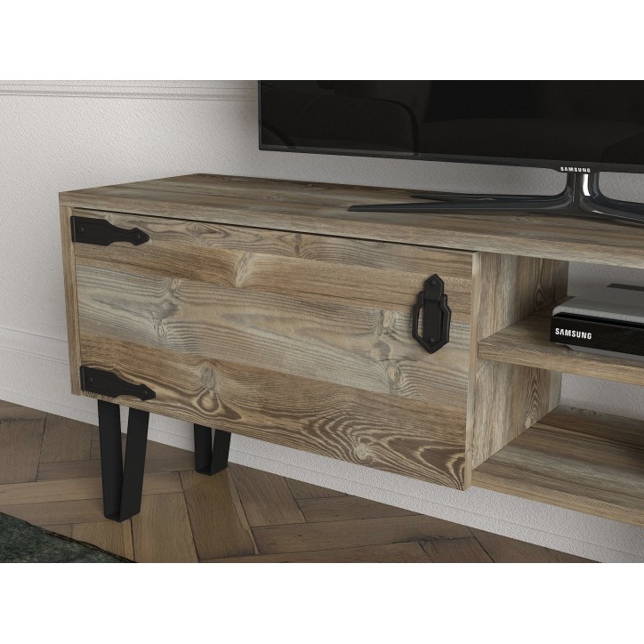 Mueble TV con estante Costa Unit-Patik madera beige