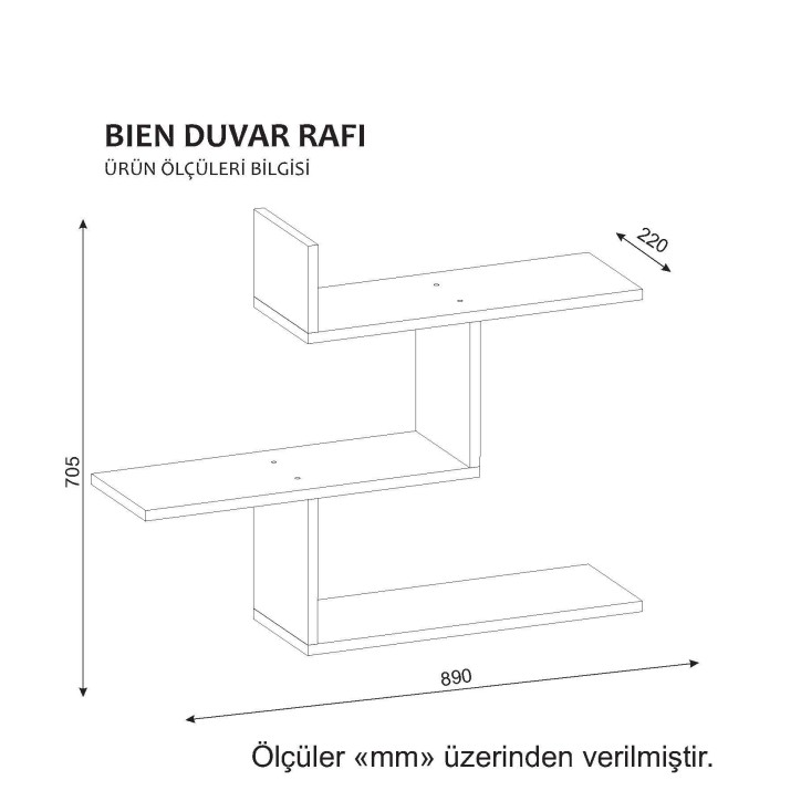 Estante de pared Bien blanco