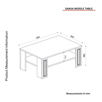 Mesa de centro Sansa lydia blanco - 804TRH2842