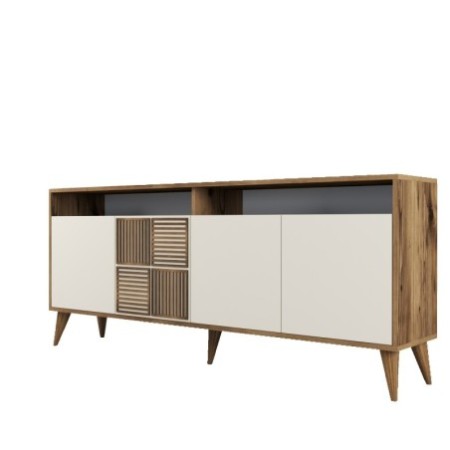 Conjunto de muebles de salón Milan 525 crema nogal