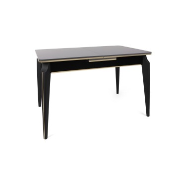 Mesa de comedor extensible Star 981 antracita dorado negro - 974NMB1735