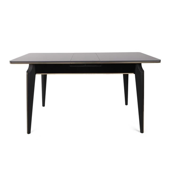 Mesa de comedor extensible Star 981 antracita dorado negro