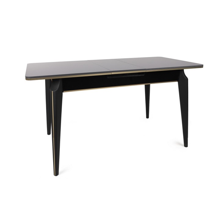 Mesa de comedor extensible Star 981 antracita dorado negro