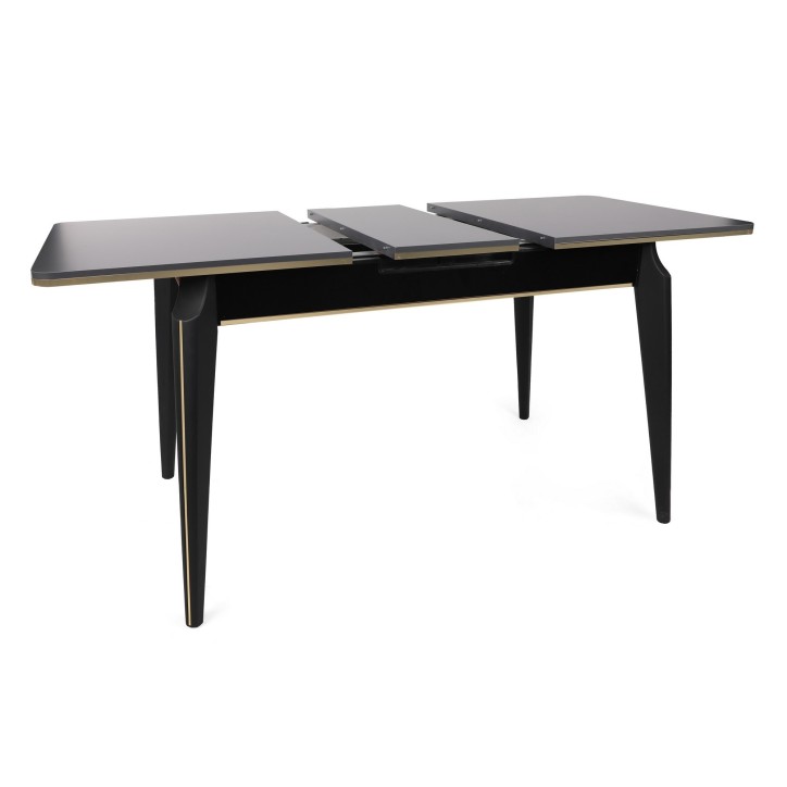 Mesa de comedor extensible Star 981 antracita dorado negro