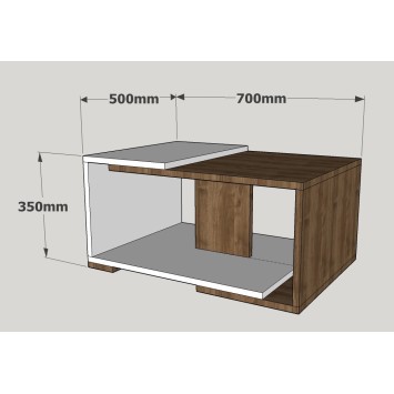 Mesa de centro Modern nogal blanco - 745DCD2808