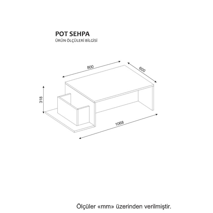 Mesa de centro Pot córdoba blanco