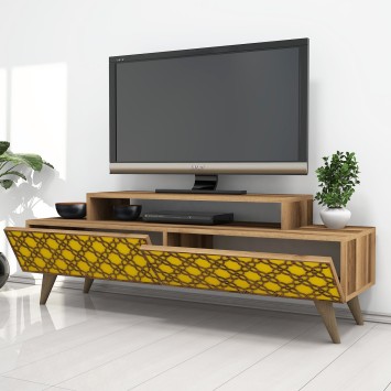 Mueble TV City amarillo nogal - 845HCT3021