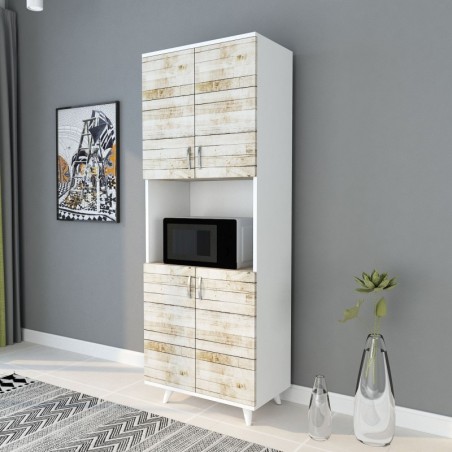 Mueble auxiliar Tasarım-L1196 roble blanco