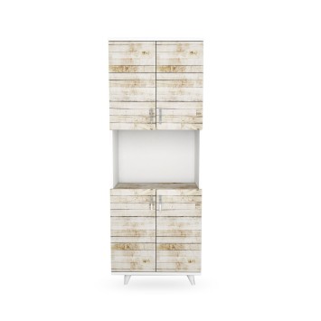 Mueble auxiliar Tasarım-L1196 roble blanco - 285LCV1196