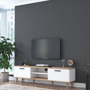 Mueble TV A5-890 nogal blanco - 543WRN1502