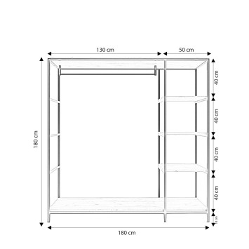 Armario Amberg L657 roble negro - 285LCV1230