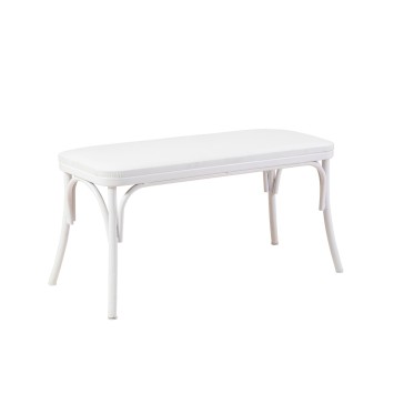 Set mesa comedor extensible y sillas (6 piezas) Oliver blanco - 869VEL8157