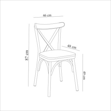 Set mesa comedor extensible y sillas (6 piezas) Oliver blanco - 869VEL8157