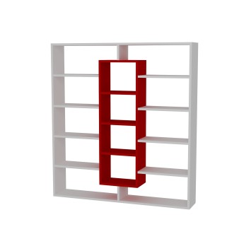 Librería Ample blanco rojo - 731WAT3606