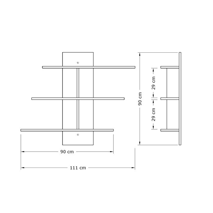 Estante de pared Lale blanco