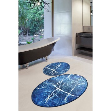 Alfombra de baño Set (2 piezas) Denim multicolor