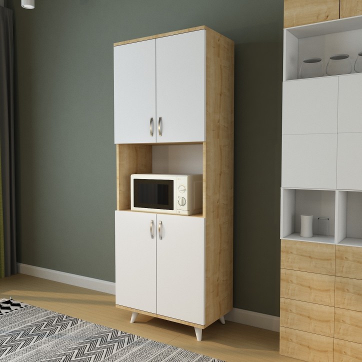 Mueble auxiliar Selin-L1193 roble blanco