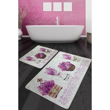 Alfombra de baño Set (2 piezas) Giardino Di Lavanda Djt multicolor