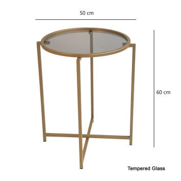 Mesa de centro S407U humo oro - 552NOS1423