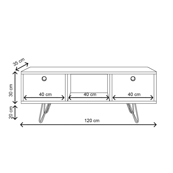 Mueble TV Yaren-L3024 blanco