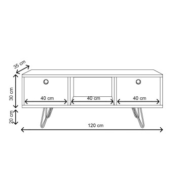 Mueble TV Yaren-L3024 blanco - 285LCV1184