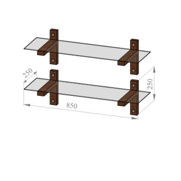 Estante de pared R202 humo nogal - 552NOS1104