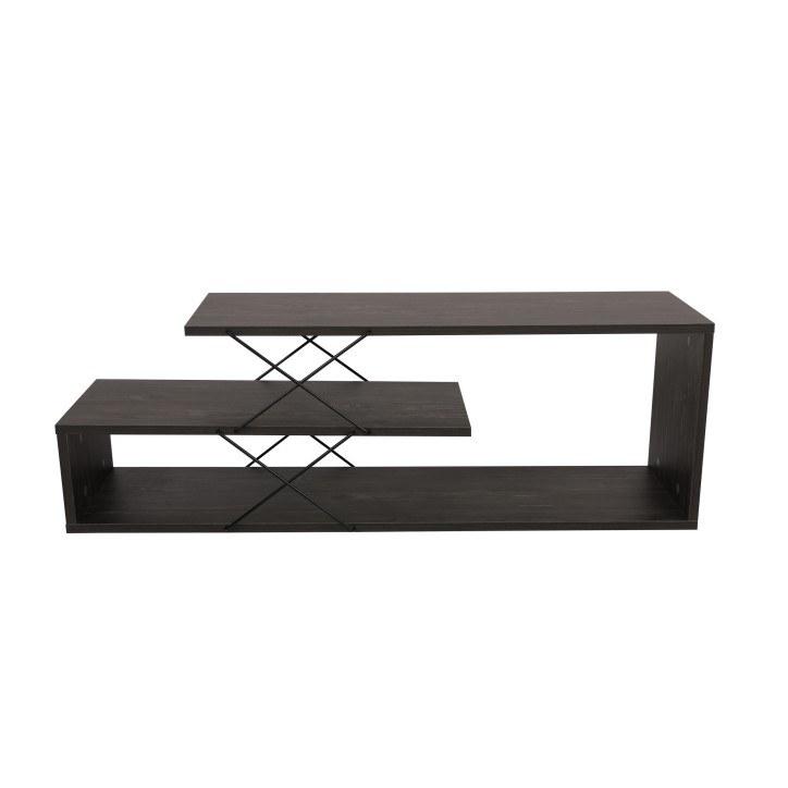 Mueble TV Zig Zag marron oscuro