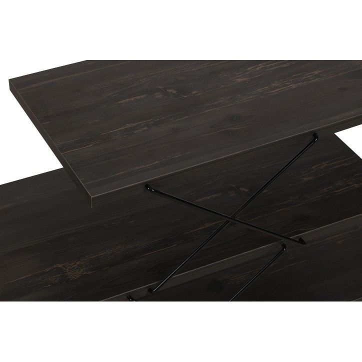 Mueble TV Zig Zag marron oscuro