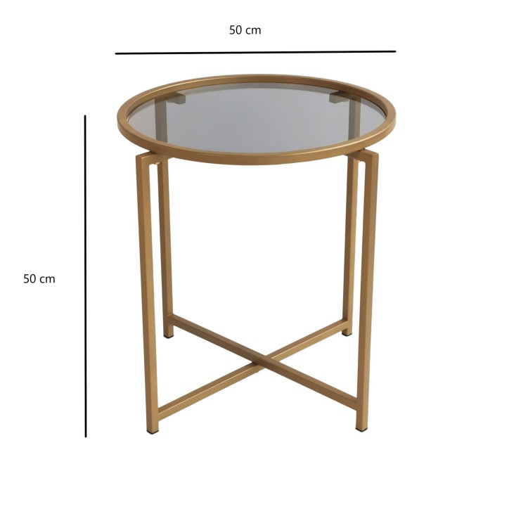 Mesa de centro S407K humo oro