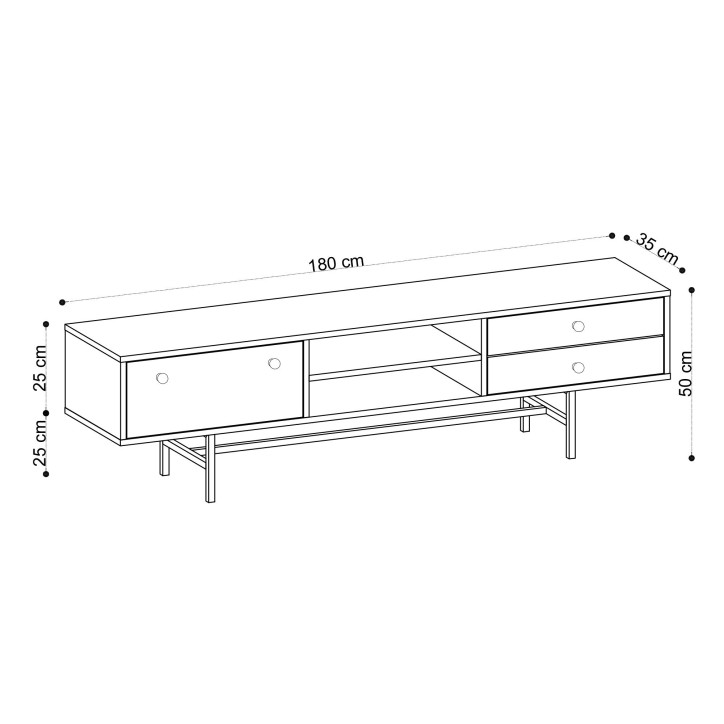 Mueble TV Owen roble negro