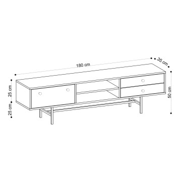 Mueble TV Owen roble negro - 793ELG3023