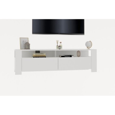 Mueble TV con estante Combe blanco