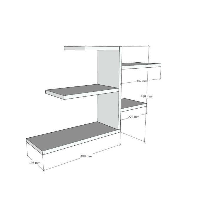 Estante de pared Gami blanco