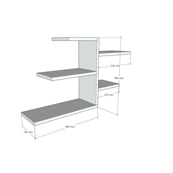 Estante de pared Gami blanco - 495SSE1115