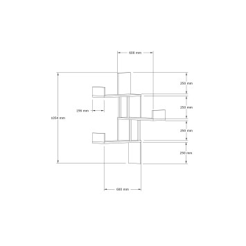 Estante de pared Bombe blanco - 495SSE1155