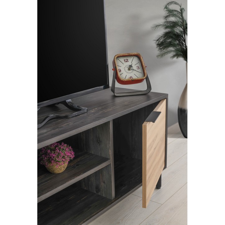 Mueble TV Gordes roble marrón oscuro