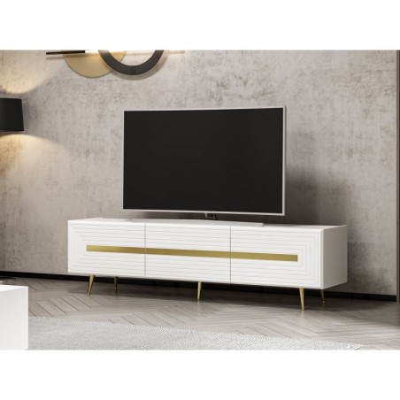 Mueble TV con estante Jose blanco