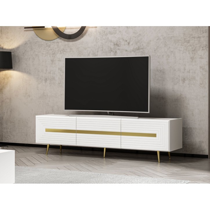 Mueble TV con estante Jose blanco