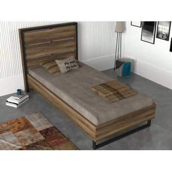 Cama individual Lost nogal - 804TRH4002