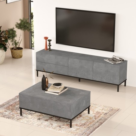 Conjunto de muebles de salón LV35-RL gris negro