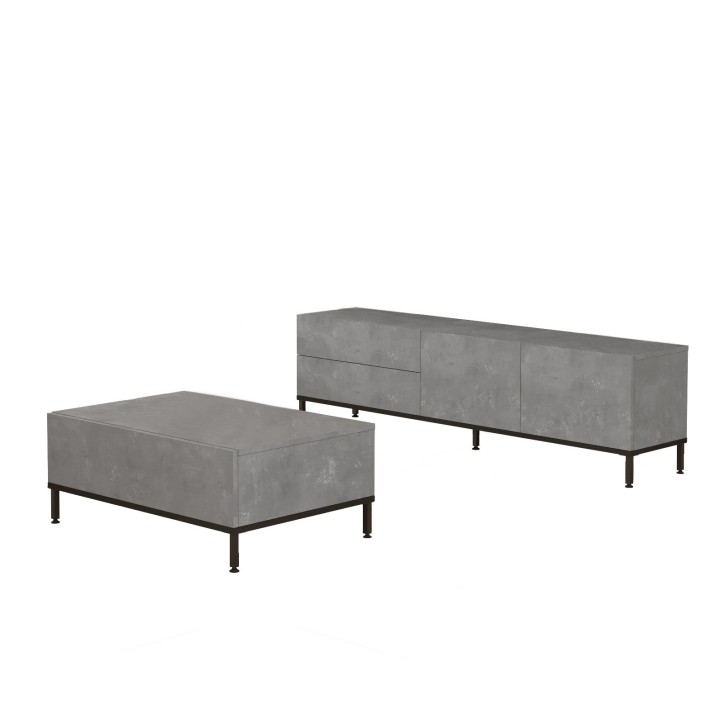 Conjunto de muebles de salón LV35-RL gris negro