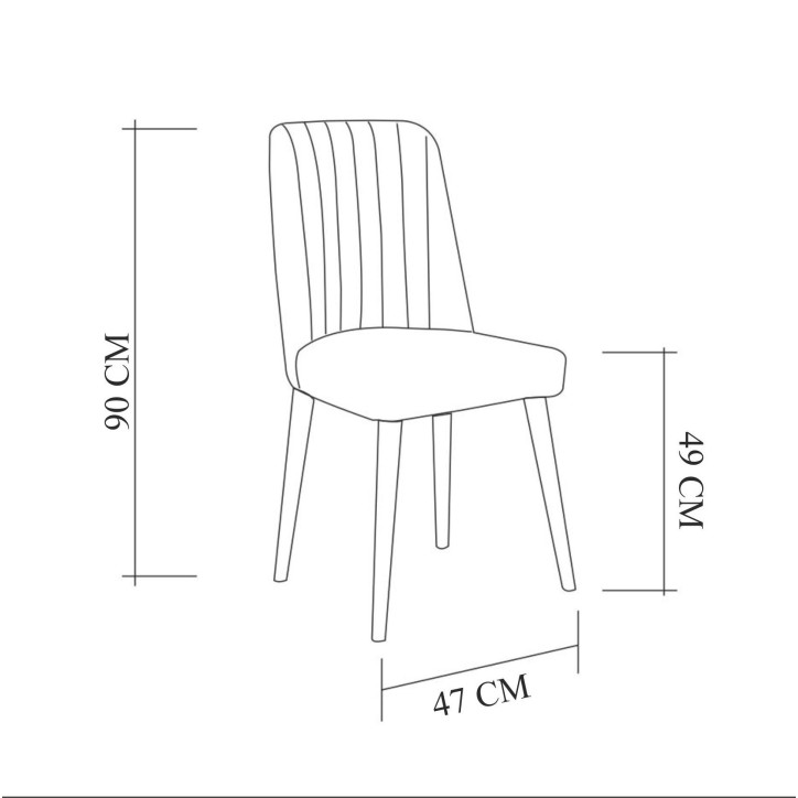 Set mesa y sillas (6 piezas) Costa 1053-2 AB pino atlántico blanco antracita